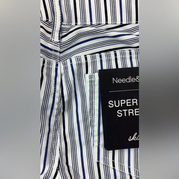 2 PAIRS NEEDLE & CLOTH STRIPED JEANS - Picture 7 of 11